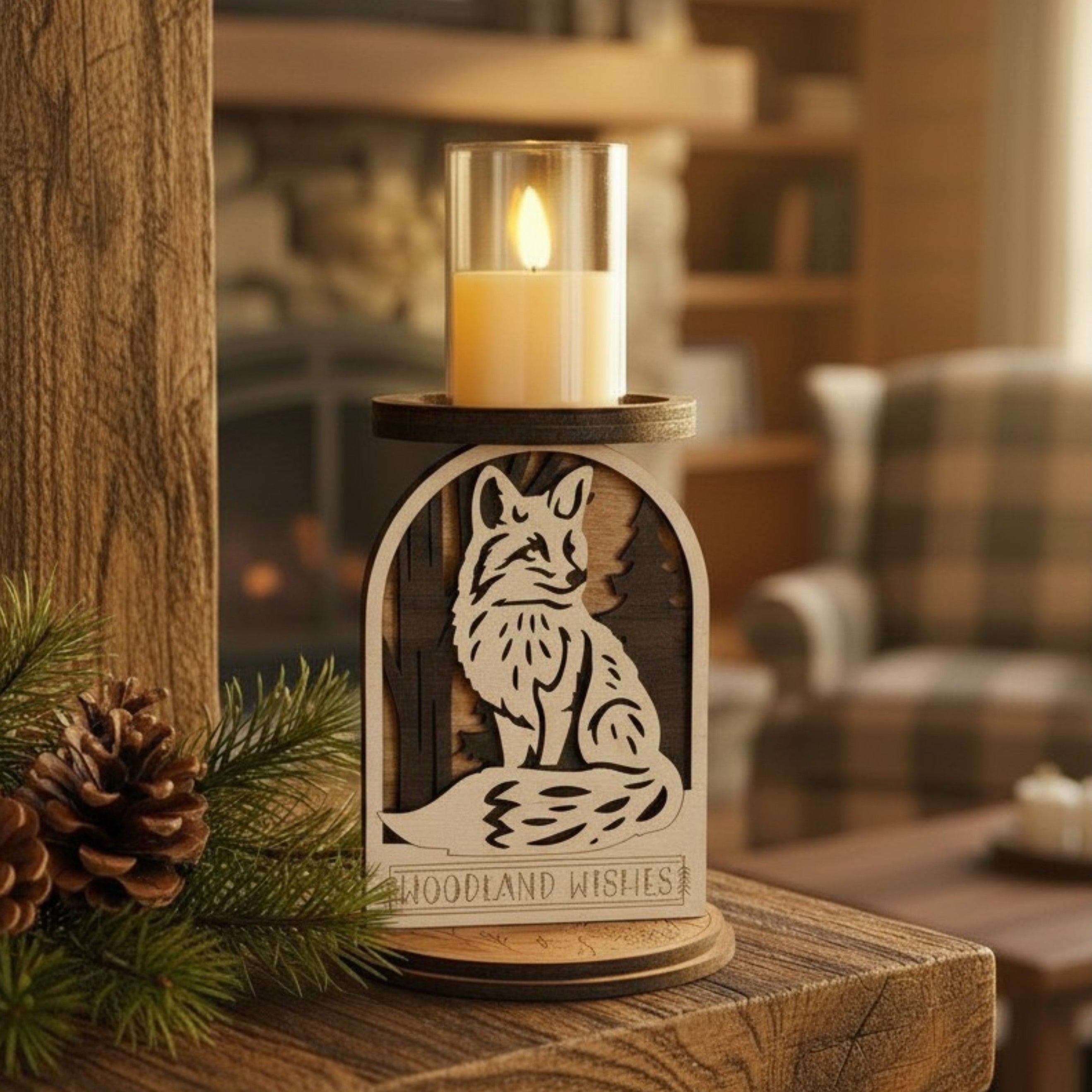 Woodland Wildlife Candle Holders