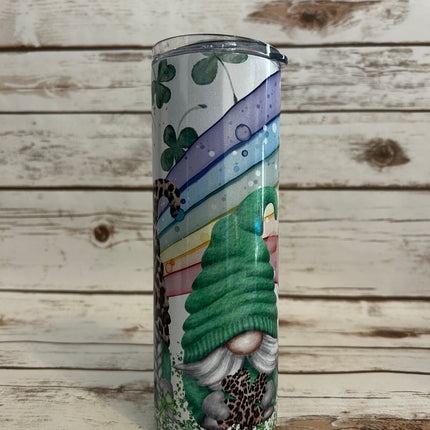 20 oz Skinny Shimmer Cheerful Gnomes with Rainbow - 2nd view