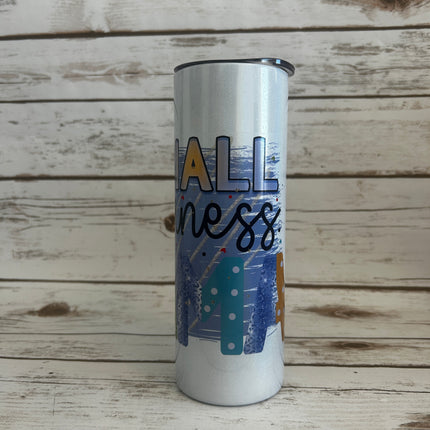 20 oz Skinny Shimmer with Small Business Mama Image on it - view 2