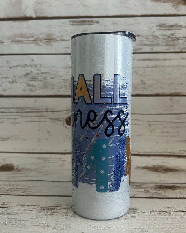 20 oz Skinny Shimmer with Small Business Mama Image on it - view 2
