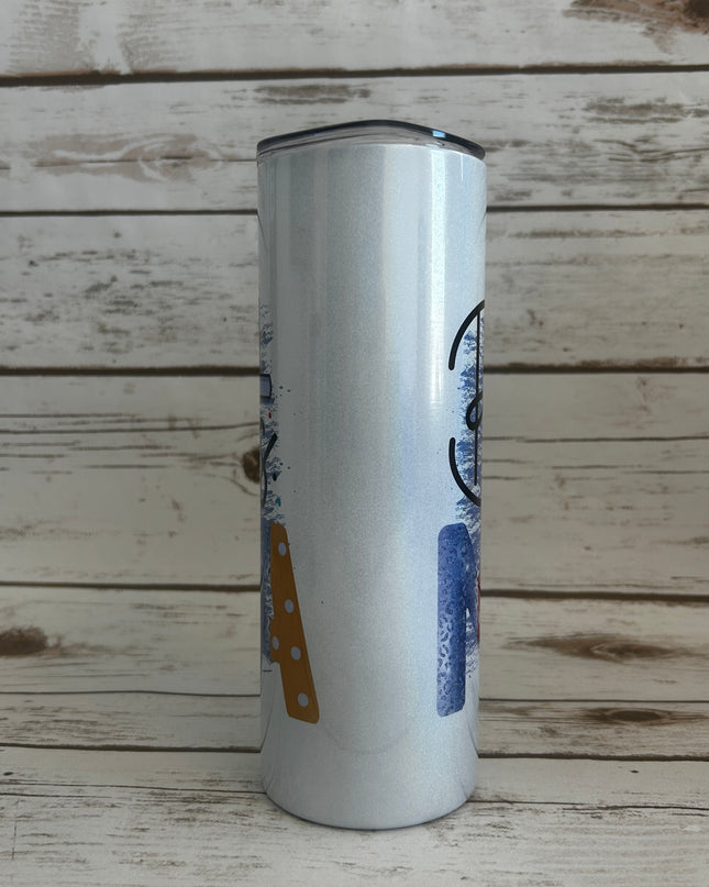 20 oz Skinny Shimmer with Small Business Mama Image on it - View 3
