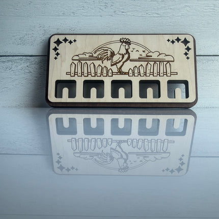 Farmhouse Rooster Key Holder – Laser Cut Wall Organizer