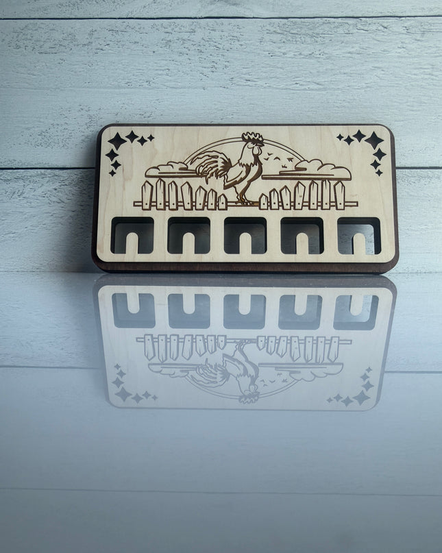 Farmhouse Rooster Key Holder – Laser Cut Wall Organizer