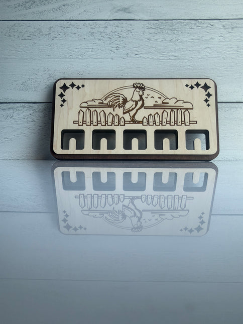 Farmhouse Rooster Key Holder – Laser Cut Wall Organizer