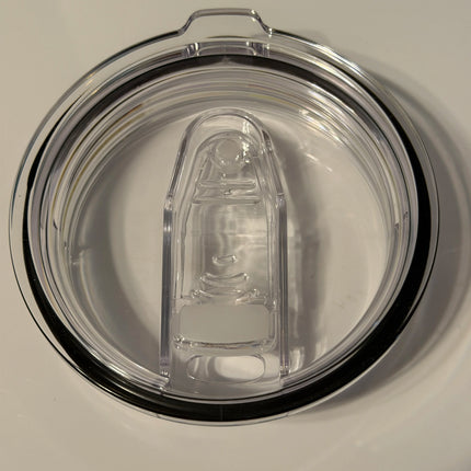 Clear sliding lid included with Cactus Air Designs 30 oz traditional tumbler