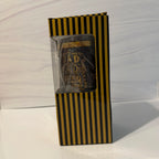 Dad: The Man, The Myth, The Legend electroplated tumbler in a black and gold striped gift box with window, made in Arizona