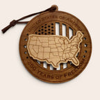 USA 250th Anniversary USA Map laser cut wood ornament Premium Cherry plywood back Premium Maple plywood front handmade in Arizona