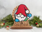 Layered wooden gnome Christmas countdown sign made from 1/4 inch wood