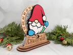 Layered wooden gnome Christmas countdown sign made from 1/4 inch wood