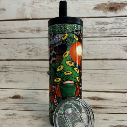 Green & Silver Fantasy Gnomes Tumbler