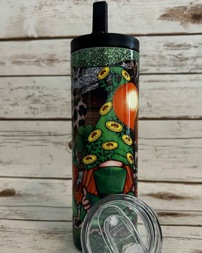 Green & Silver Fantasy Gnomes Tumbler