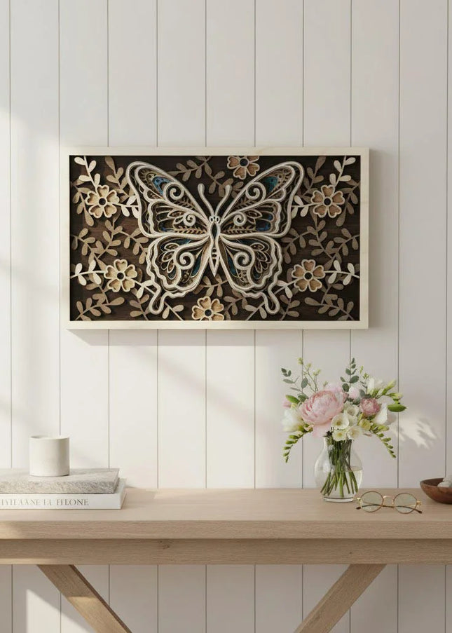 Butterfly Wood Wall Art | Handcrafted 3D Home Decor