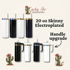 Patriotic Eagle Tumbler - Laser Engraved Electroplated | Patriotic Eagle and American Flag