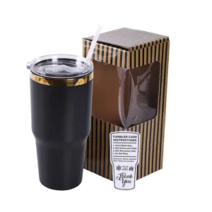 30 oz Black and Gold Tumbler