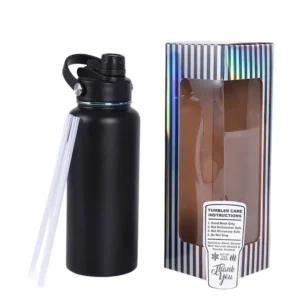 32 oz Hydro Bottle that is black and gold