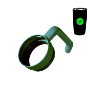 Green handle for 20 oz tapered tumbler