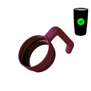 Maroon handle for 20 oz tapered tumbler