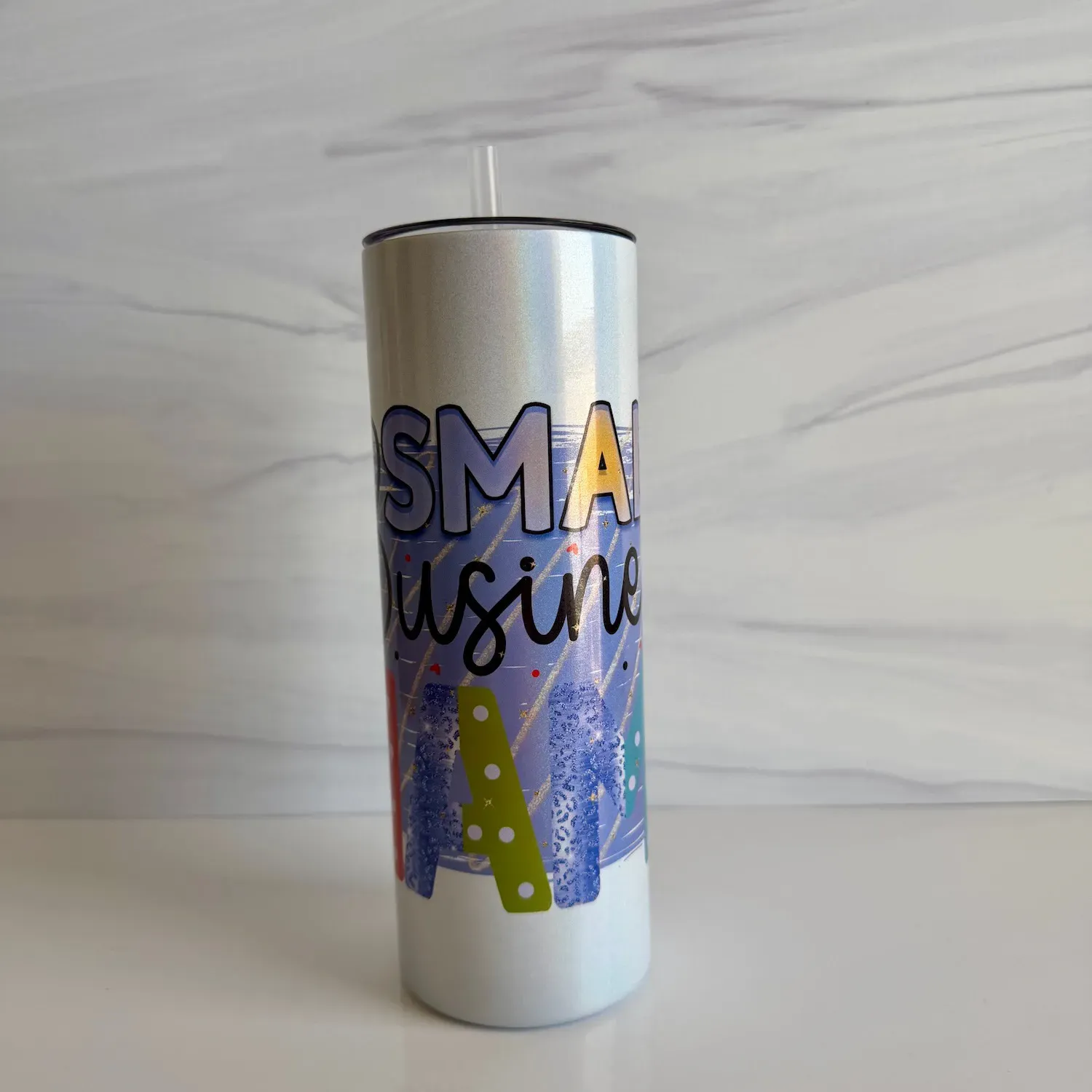 Small Business Mama Tumbler 20 oz Skinny Shimmer